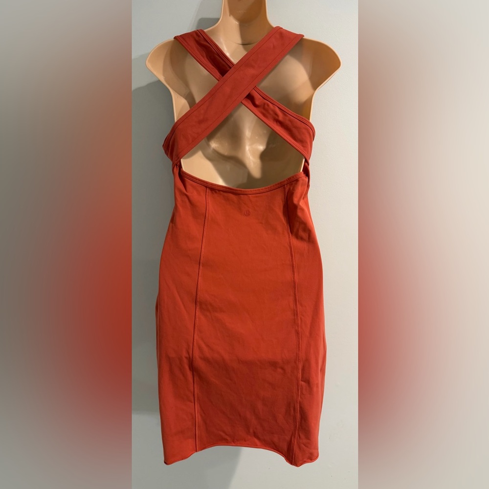 LULULEMON Picnic Play Strappy Athletic Dress Womens size 10 Brick Rose - Picture 4 of 6